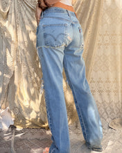 Load image into Gallery viewer, Distressed Embroidered Levis
