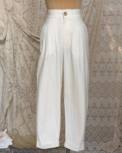 Load image into Gallery viewer, White Raw Silk Trousers

