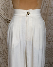 Load image into Gallery viewer, White Raw Silk Trousers
