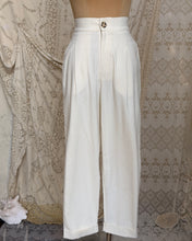 Load image into Gallery viewer, White Raw Silk Trousers
