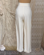 Load image into Gallery viewer, White Raw Silk Trousers
